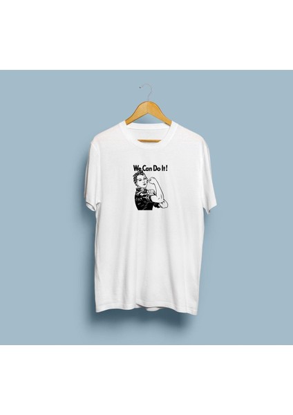 Oversize Bunu Yapabiliriz Kadın Gücü Tasarım Unisex T-Shirt