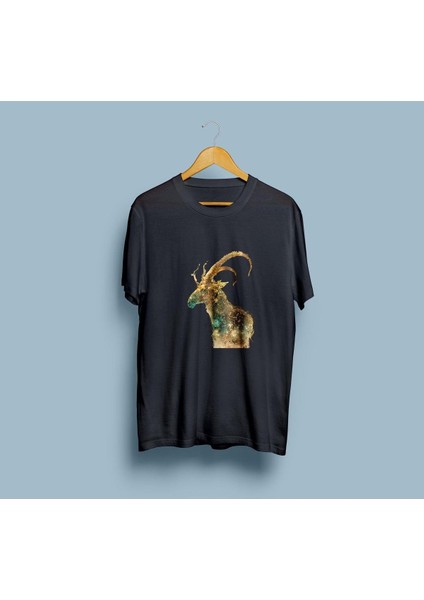 Oversize Geyik Tasarım Unisex T-Shirt