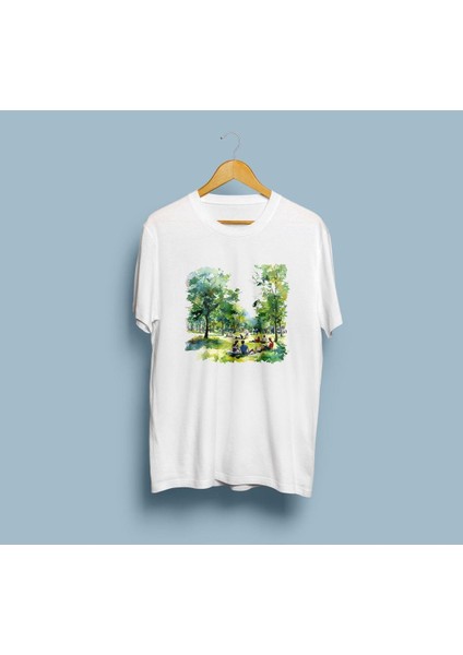 Oversize Maçka Parkı Tasarım Unisex T-Shirt