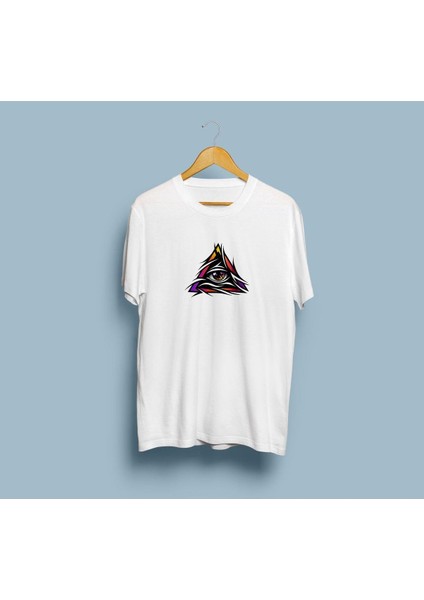 Oversize Illuminati Gözü Tasarım Unisex T-Shirt
