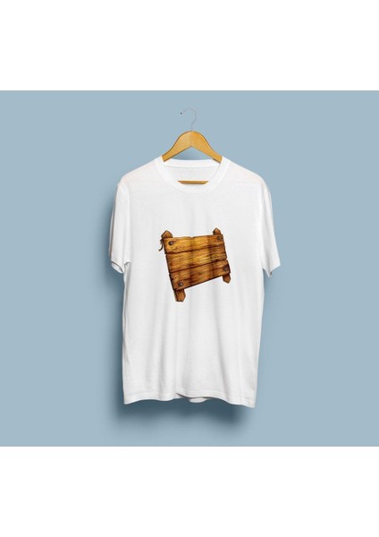 Oversize Tahta Başlık Imza Tahtası / Marangoz Tasarım Unisex T-Shirt