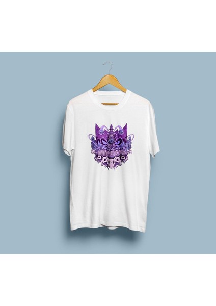 Oversize Lavender Town / Iskelet Şehri Tasarım Unisex T-Shirt
