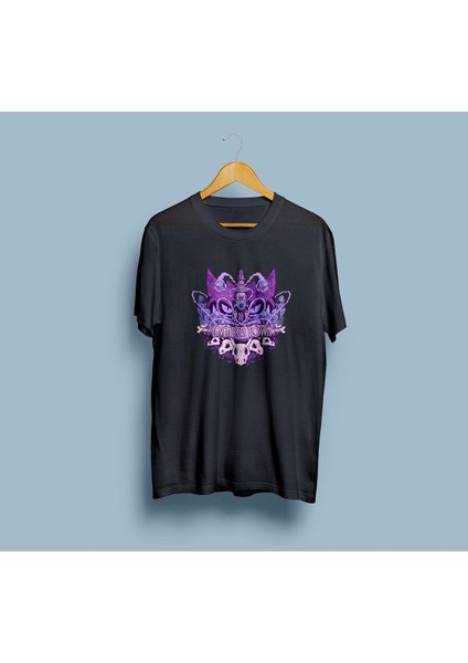Oversize Lavender Town / Iskelet Şehri Tasarım Unisex T-Shirt