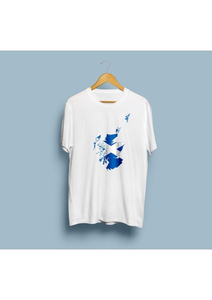Oversize Scotland / Iskoçya Bayrağı Tasarım Unisex T-Shirt