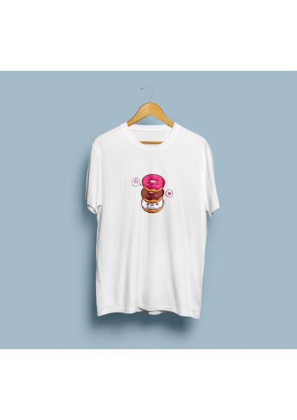 Oversize Donutlar Tasarım Unisex T-Shirt