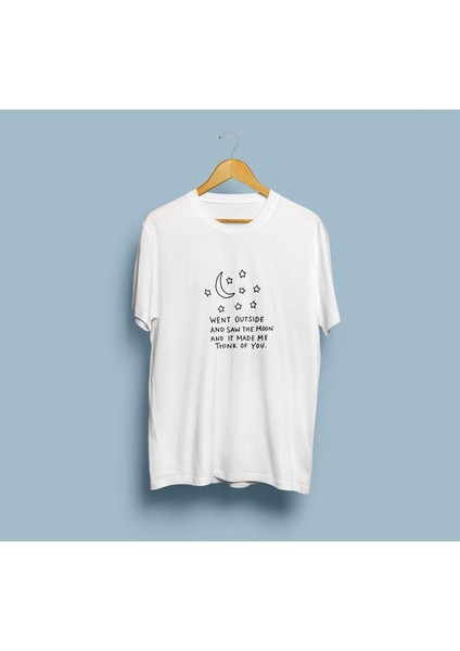 Oversize Went Outside And Saw The Moon And It Made Me Think Of You Unisex T-Shirt