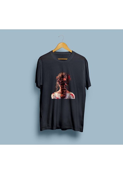 Oversize Arkadan Kadın Saçları / Kadın Kuaförü Tasarım Unisex T-Shirt