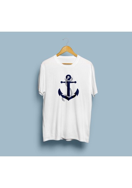 Oversize Çapa Baskılı Unisex T-Shirt