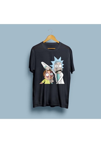 Oversize Rick And Morty Baskılı Tasarım 2 Unisex T-Shirt