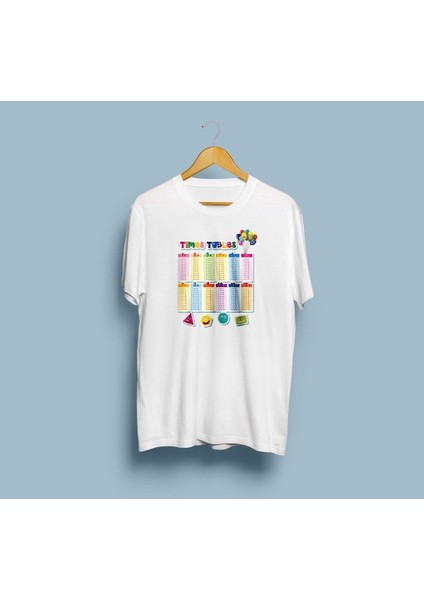 Oversize Çarpım Tablosu Tasarım Unisex T-Shirt
