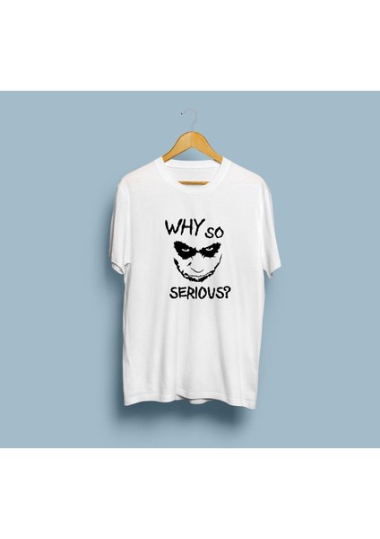 Oversize Joker Baskılı Why So Serious? Yazılı Unisex T-Shirt