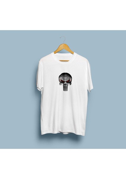 Oversize Punisher Baskılı Tasarım Unisex T-Shirt