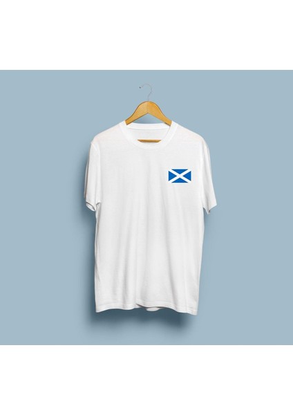 Oversize Iskoçya / Scotland Cep Tasarım Unisex T-Shirt
