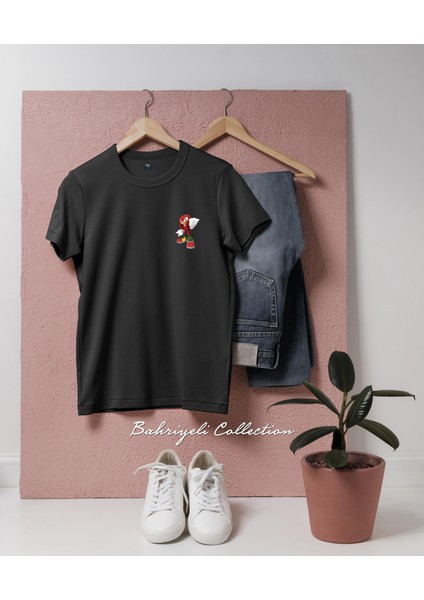 Oversize Sonic & Knuckles Knuckles Tasarımlı Unisex T-Shirt