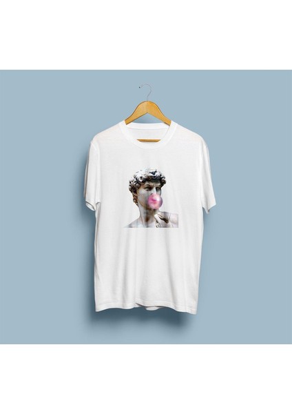 Oversize Michelangelo David Bubble Gum Unisex T-Shirt