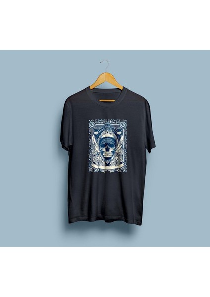 Oversize Iskelet Kurukafa Tasarım Unisex T-Shirt