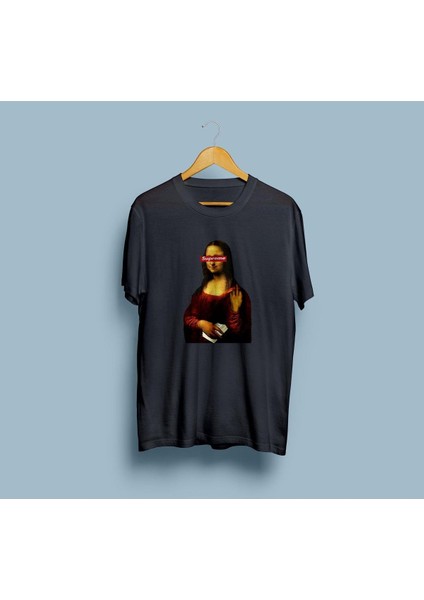 Oversize Mona Lisa Supreme Tasarım Unisex T-Shirt