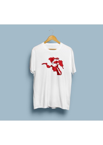Oversize Osmanlı Imparatorluğu Haritası Baskılı Unisex T-Shirt