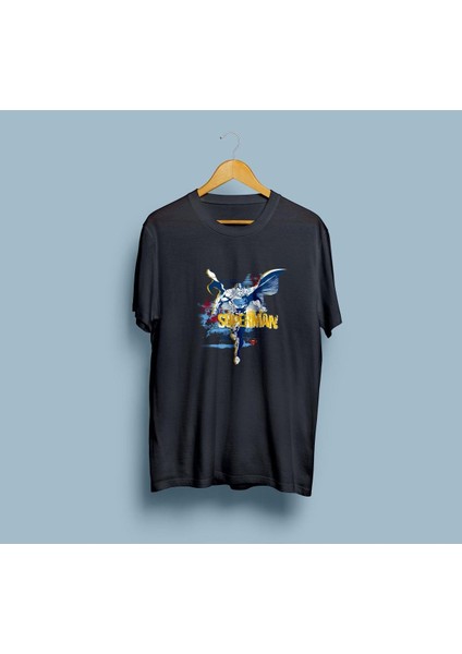 Oversize Superman Baskılı Tasarım Unisex T-Shirt