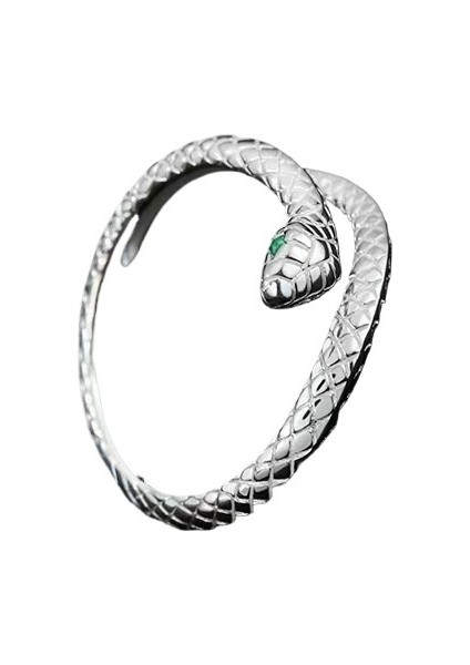 Gümüş Iğne Zarif Küçük Yılan Yüzük Kadın Yüzük Kişilik Parmak Ucu Aksesuarları Serçe Parmak Yüzük (Yurt Dışından)