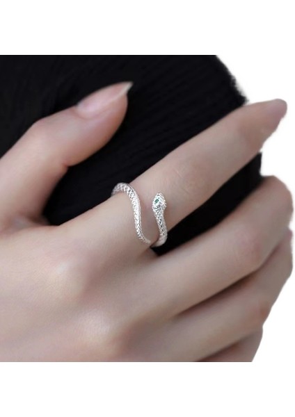 Gümüş Iğne Zarif Küçük Yılan Yüzük Kadın Yüzük Kişilik Parmak Ucu Aksesuarları Serçe Parmak Yüzük (Yurt Dışından) fiyatları