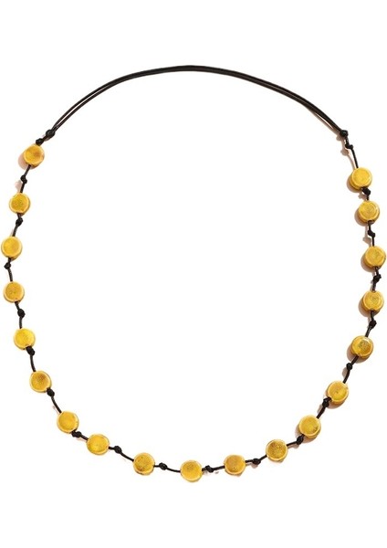 Basit Seramik Düz Boncuk Uzun Kolye Kadın Kişilik Moda Kolye (Yurt Dışından)