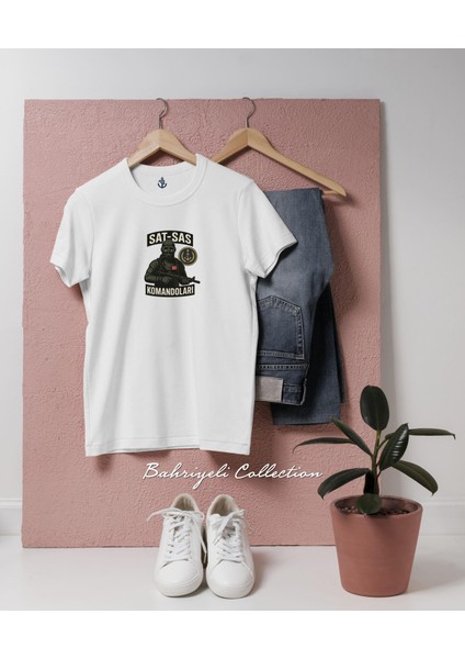 Oversize Deniz Kuvvetleri Sat-Sas Tasarımlı Unisex T-Shirt fiyatları