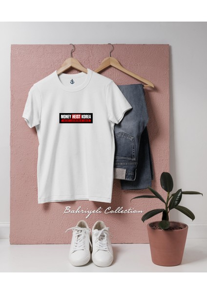 Oversize Moneyheist Korea Logo Tasarımlı Unisex T-Shirt