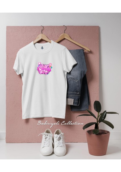 Oversize Candy Crush Saga Şeker Logo Tasarımlı Unisex T-Shirt