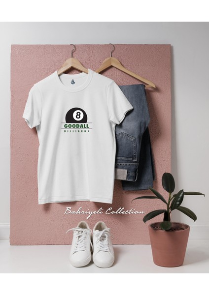 Oversize Goodall Billards Bilardo Tasarımlı Unisex T-Shirt