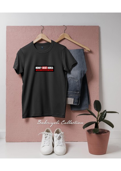 Oversize Moneyheist Korea Logo Tasarımlı Unisex T-Shirt
