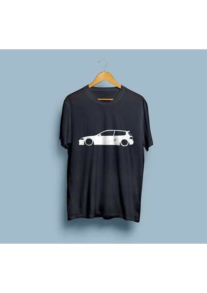 Oversize Honda Civic Araba Tasarım Unisex T-Shirt