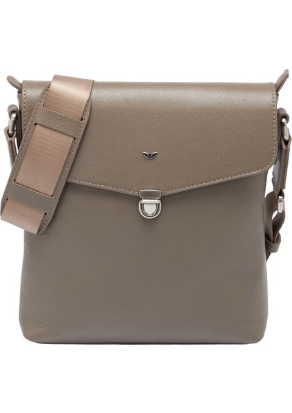 Bej Hakiki Deri Erkek Çapraz Askılı Çanta - S1AC00021516-B56