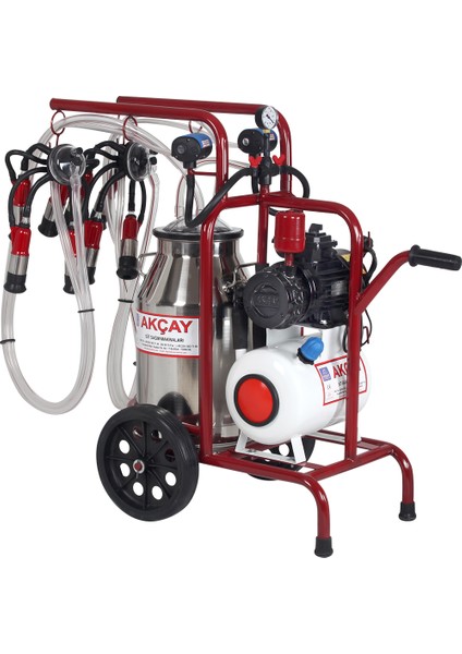 A2001 Çift Sağım Tek Güğüm Süt Sağım Makinesi 40 Litre Kuru