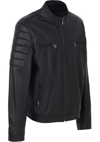 Siyah Hakiki Deri Erkek Hakiki Deri Mont - E24BDM310558-Q3H fiyatları