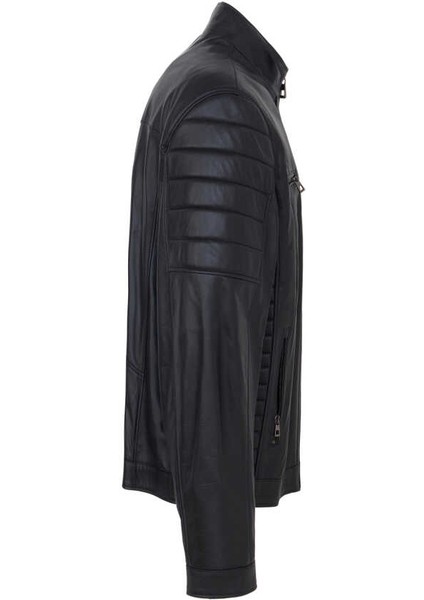 Siyah Hakiki Deri Erkek Hakiki Deri Mont - E24BDM310558-Q3H modelleri