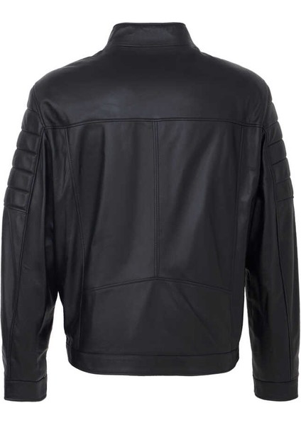 Siyah Hakiki Deri Erkek Hakiki Deri Mont - E24BDM310558-Q3H fırsatları