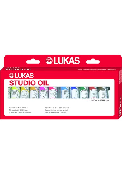 65420000 Yağlıboya Seti 12 Renk, 20 ml