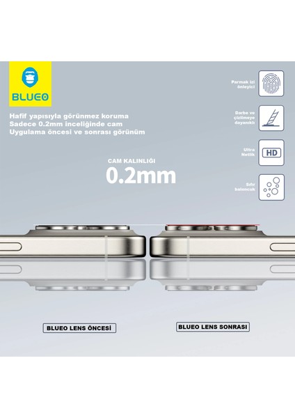 PVD iPhone 14 Pro Uyumlu Purple Mor Paslanmaz Çelik Çizik Işık Engelleyici Kamera Lens Koruyucu modelleri