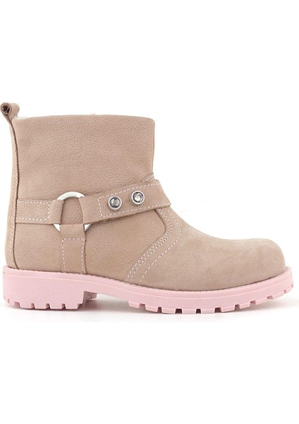 Chiron Hakiki Deri Pembe Fermuarlı Taşlı Kız Çocuk Bot fiyatları