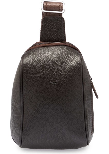 Kahve Hakiki Deri Unisex Çapraz Askılı Çanta - S1AC00021511-A42