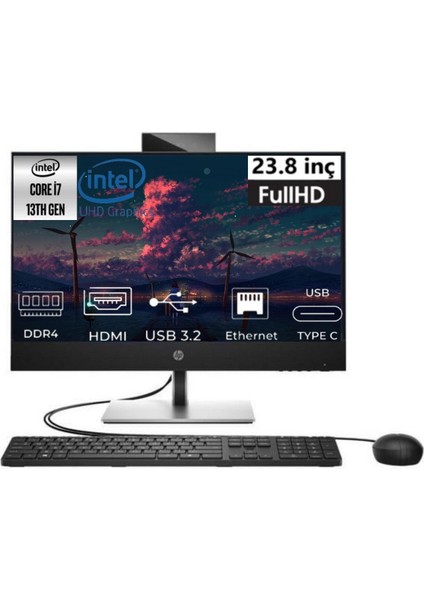 Proone 440 G9 I7-13700T 623L8ET-21 48GB 4tb Windows 11 Pro 23.8" Dokunmatik All In One Bilgisayar
