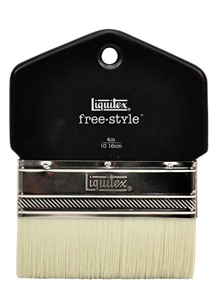 1301004 Free Style Xl Sanatçı Fırçası, Uzun Ömürlü, Şeklini Koruyan Yüksek Kaliteli Sentetik Elyaftan Boya Sürerken Tam Kontrol Için Kürek Fırçası - 4 Inç