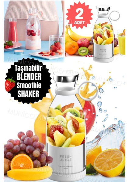 Çiftli Kablosuz Taşınabilir Meyve ve Kokteyl Seti, Çok Fonksiyonlu, Büyük Kapasiteli fırsatları