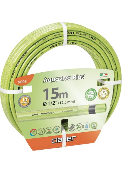9003 Aquaviva Plus 1/2 15 mt Bahçe Hortumu