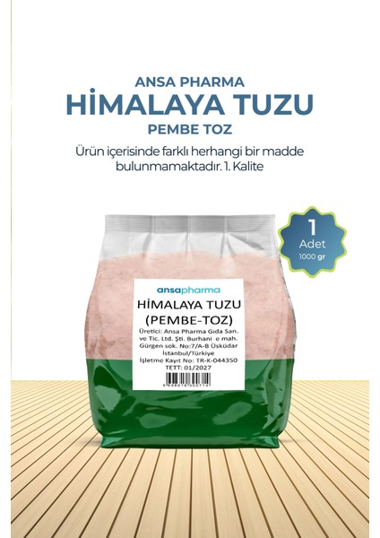 Himalaya Tuzu 1000 gr Öğütülmüş Pembe