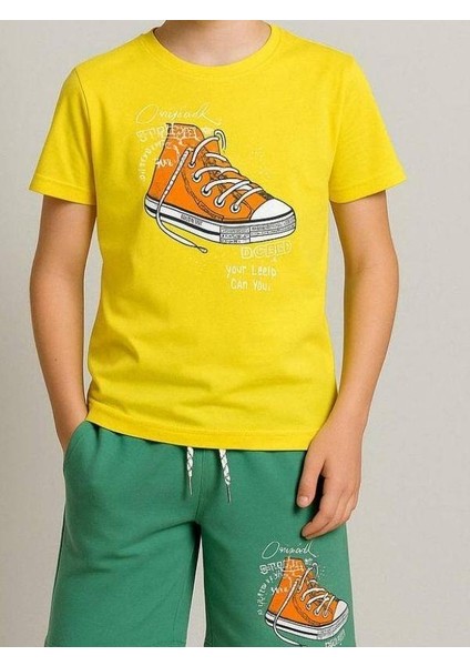 Erkek Çocuk Pamuklu Ayakkabı Baskılı Şortlu Takım fırsatları