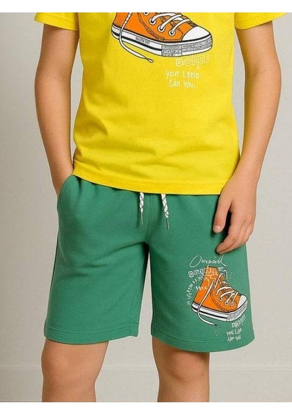 Erkek Çocuk Pamuklu Ayakkabı Baskılı Şortlu Takım indirimleri