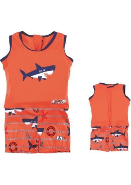 Erkek Çocuk Turuncu Batmaz Mayo