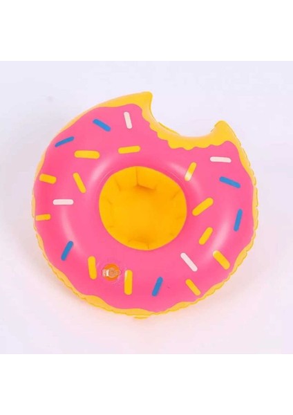 Deniz Yatağı Şişme Bardak Tutucu Donut Pembe modelleri